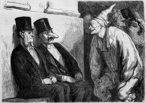 París - Baile de la Ópera: “¡Te estás divirtiendo demasiado!” Caricatura de Honoré Daumier (1808-1879). Grabado en “Le Monde Illustré” n°567 del 22 de febrero de French School