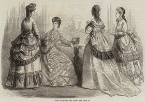 Moda de París para junio (grabado) de French School
