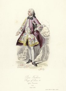 Modas parisinas, reinado de Luis XV de French School