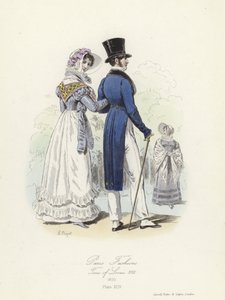 Modas parisinas, época de Luis XVIII