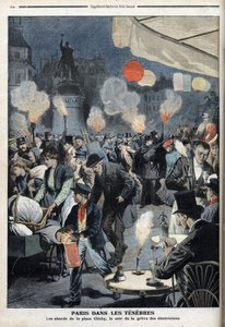 París en la oscuridad - Los alrededores de la plaza Clichy, la noche de la huelga de los electricistas - 