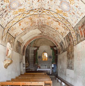 Iglesia parroquial (Església de la Mare de Déu de Solers). Interior. La nave. Pinturas murales. de French School
