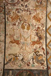 Iglesia parroquial (Església de la Mare de Déu de Solers). Interior. Las naves. Pinturas murales. (detalle) Siglo XVI (?)