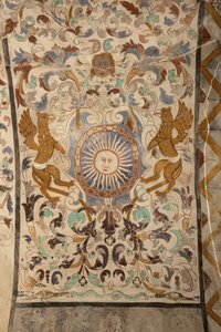 Iglesia parroquial (Església de la Mare de Déu de Solers). Interior. Las naves. Pinturas murales. (detalle) Siglo XVI (?) de French School