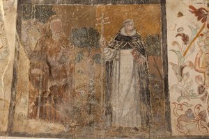 Iglesia parroquial (Església de la Mare de Déu de Solers). Interior. Las naves. Pinturas murales. Detalle. Siglo XVI. de French School