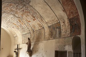 Iglesia parroquial (Església de la Mare de Déu de Solers). Interior. Las naves. Pinturas murales. (detalle). Siglo XVI (?) de French School