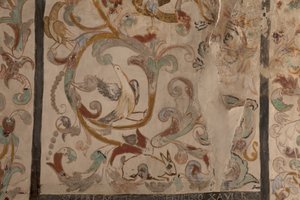 Iglesia parroquial (Església de la Mare de Déu de Solers). Interior. Las naves. Pinturas murales. (detalle). Siglo XVI (?) de French School