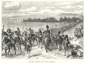Paso del Rin por el ejército francés de French School