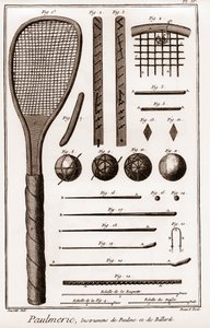 Paulmerie - Juego de palma - Paulme e instrumentos de billar - juego de palma palas o battoirs - “La Gran Enciclopedia, o Diccionario Razonado de las Ciencias, las Artes y los Oficios” (Enciclopedia o Diccionario de las Ciencias, las Artes y los Oficios) de French School