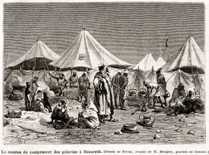 Peregrinación de penitencia a los Santos Lugares del 25 de abril al 8 de junio de 1882 (grabado) de French School