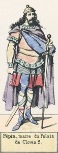 Pepino, alcalde del Palacio, de Clodoveo 3 de French School