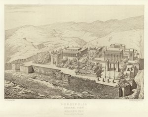 Persépolis, Vista general, Vista de pájaro, restaurado por Ch Chipiez de French School