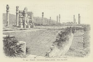 Persépolis, Gran escalera que conduce a la plataforma de French School