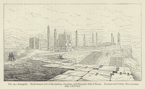 Persépolis, Lado noroeste de la plataforma, Propileos y Salón Hipóstilo de Jerjes de French School