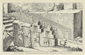 Persépolis, Muro de parapeto de la escalera del Palacio de Darío de French School