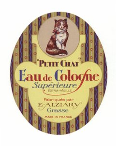 Petit Chat, etiqueta de Eau de Cologne de French School