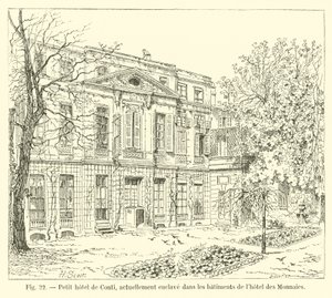Pequeño hotel de Conti, actualmente enclavado en los edificios del hotel de la Moneda