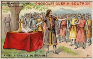 Felipe Augusto, Rey de Francia, después de la Batalla de Bouvines de French School