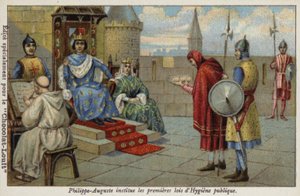 Felipe Augusto, rey de Francia, estableciendo las primeras leyes relacionadas con la higiene pública