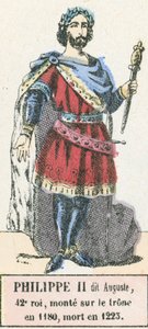 Felipe II llamado Augusto, 42º rey, subió al trono en 1180, murió en 1223 de French School