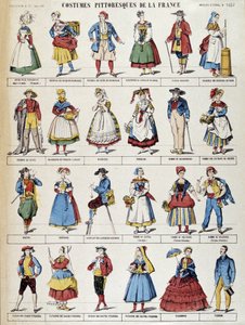Trajes pintorescos de Francia - imagen de Epinal