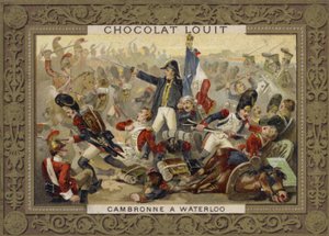 Pierre Cambronne, general francés, en la Batalla de Waterloo, 1815 de French School