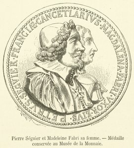 Pierre Seguier y Madeleine Fabri su esposa, Medalla conservada en el Museo de la Moneda