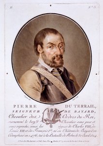 Pierre du Terrail, Señor de Bayard, de Retratos de grandes hombres, mujeres ilustres y sujetos memorables de Francia, publicado en 1787-92