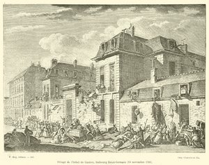 Pillaje del hotel de Castres, faubourg Saint-Germain, 13 de noviembre de 1790