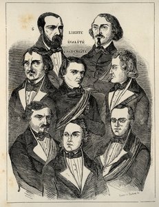 Cartel electoral 1848 - Políticos republicanos franceses de French School
