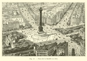 Plaza de la Bastilla en 1858