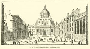 Plaza de la Sorbonne en 1650, según I. Sylvestre de French School