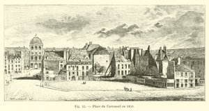 Plaza del Carrusel en 1850 de French School