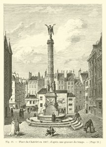 Place du Chatelet en 1807 de French School