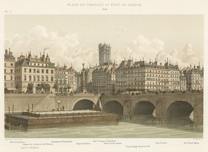 Plaza del Chatelet y Puente au Change, 1830