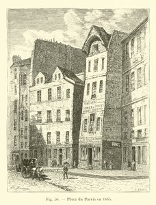 Place du Parvis en 1865 de French School