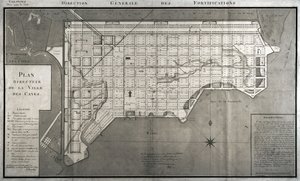Plan Director de la Ciudad de Cayes, 1789 de French School