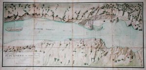 Plan para la construcción de un puente de piedra sobre el río Liamone en Córcega