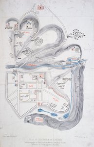 Plano de Jerusalén en 1308, ilustración de una edición facsímil de Liber de Expeditione Terrae Sanctae por Marino Sanuto di Torcello (c.1260-1338) de French School