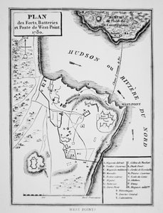 Plano de West Point, el fuerte clave que Benedict Arnold planeó entregar a los británicos durante la Guerra de Independencia