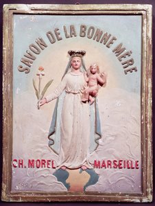 Placa publicitaria de Savon de la Bonne Mere, 1880 de French School