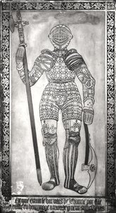Placa que representa la armadura de Juana de Arco (1412-31) de French School