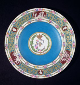 Plato del servicio de la Emperatriz Catalina II (1729-96) de Rusia, Sevres, c.1779