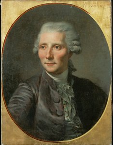 Poeta Pierre Augustin Caron de Beaumarchais Retrato según Greuze ... (pintura sobre lienzo)