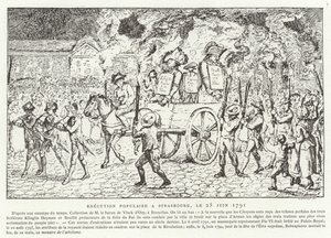 Ejecución popular en Estrasburgo, 25 de junio de 1791 de French School