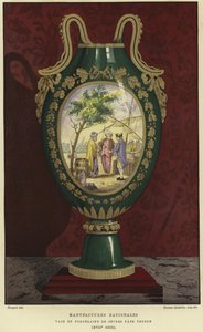 Jarrón de porcelana de la Manufacture nationale de Sevres, Francia de French School