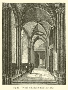 Pórtico de la capilla alta, hacia 1840 de French School