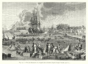 Port de Rochefort, Le magasin des colonies (después de Joseph Vernet XVIIIe s) de French School