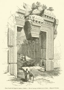 Puerta de entrada del Templo de Júpiter, en Baalbek de French School