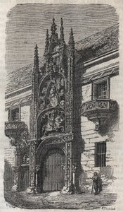 Puerta del Palacio Ducal de Nancy (Palais des Ducs de Lorraine) (1502-1512) - grabado en “Histoire de France” de Victor Duruy (1811-1894) - 1882 de French School
